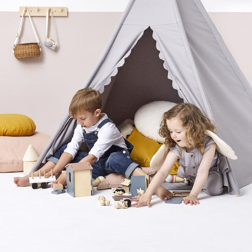 Teepee mängutelk, hall